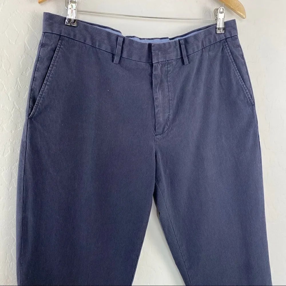 J. Crew gray blue pinstriped classic fit pants 34
